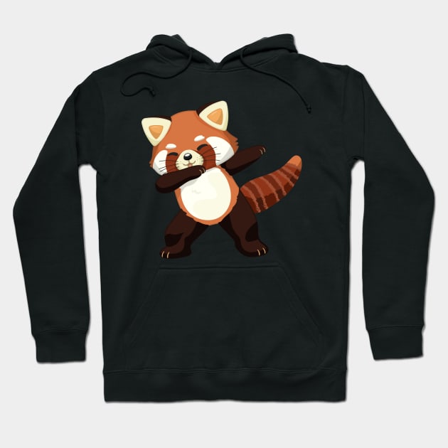 Dabbing Red Panada Hoodie by HamilcArt